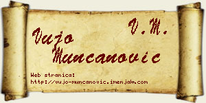 Vujo Munćanović vizit kartica
